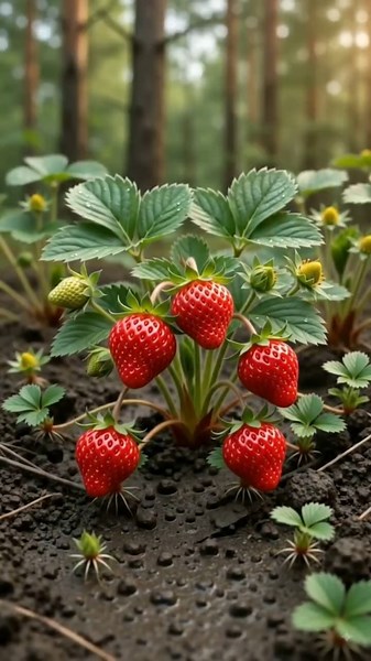 🍓 The Secret Life of a Strawberry | From Decay to New Life 🌱 | Realistic AI Growth Timelapse