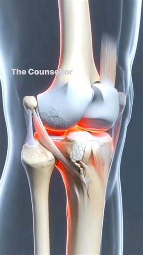 Have you ever wondered what actually happens inside the knee joint after an injury? This ultra-realistic 3D anatomy animation shows how cartilage damage leads to bone-to-bone friction inside the knee. In this video, you can clearly see the femur, tibia, patella, and damaged cartilage in a clean medical-style visualization. It explains how worn-out cartilage increases pressure, causes inflammation, and leads to pain during knee movement. | The Counsellor