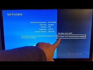 How to format the external hard drive from the PS4