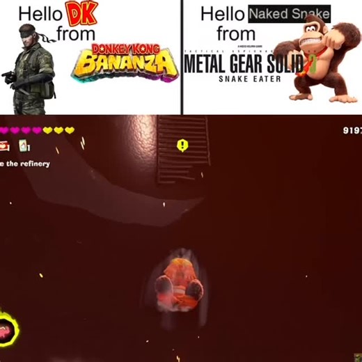 TimetogoZerk on Instagram: "#donkeykong #dk #pauline #donkeykongcountry #donkeykongbananza #bananza #nintendo #nintendoswitch2 #switch2 #metalgear #metalgearsolid #mgs #metalgearsolid3 #mgs3 #snakeeater #metalgearsoliddelta #nakedsnake #bigboss #snake #hideokojima #ladder #climbing #real #meme #dankmemes #donkeykongmeme #dkmemes #metalgearmemes #reels"