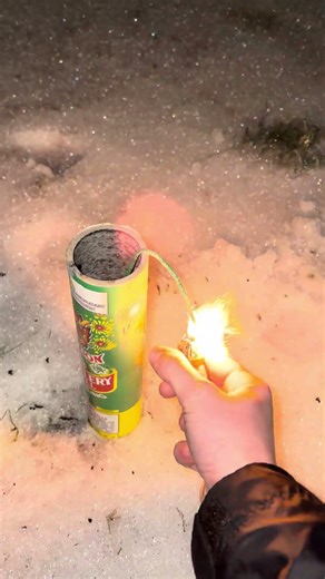 Fireworks in the snow