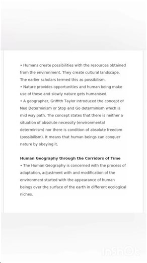 chapter 1 human geography nature and scope notes