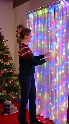 6.6K reactions · 1.2K shares | ✨Light up your holidays with LED curtain string lights!  They fill any room with warm, cozy vibes ✨, turning your home into a festive wonderland. | Naturallyl.com | Facebook