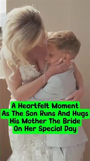A Heartfelt Moment As The Son Runs And Hugs His Mother The Bride On Her Special Day. #wedding