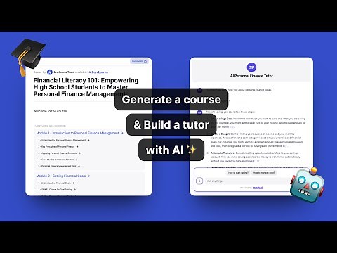 Generate a Course with & Build an AI Tutor in 5 Minutes!