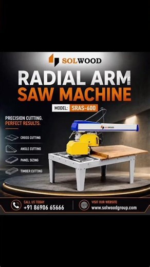 Radial Arm Saw Machine | Precision That Powers Every Cut ⚡ #furnituremanufacturing