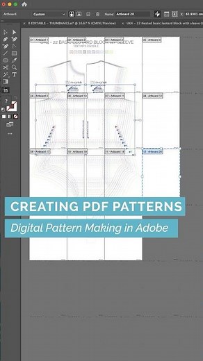 47/49 Creating multi-page PDF Patterns - Digital #patternmaking in #adobeillustrator #patterncutting