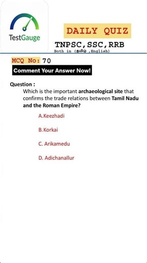 Quiz on History for TNPSC | SSC & RRB | GK Questions