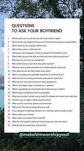 Questions To Ask Your Boyfriend #capcut #makehimworshipyou #relationshipadvice #relationshipgoals #relationshipsoftiktok #relationshipsadvice #relationshipsdaily #relationshipsgoals #relationships #relation #questionwithmyboyfriend #questionformyboyfriend #fyp