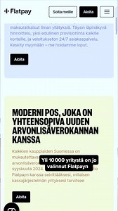Älä maksa liikaa maksuratkaisustasi. Tee testi ja laske, kuinka paljon voit säästää rahaa Flatpayn avulla. ✅ Maksupäätteet hintaan 0 euroa, ilman kiinteitä kuukausikuluja ✅ Sama edullinen provisiohinta kaikille korttityypeille ✅ Päivittäiset tilitykset Katso kuinka paljon voit säästää 👇🏼 | Flatpay
