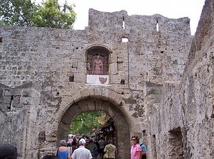 St. Athanasios (St. Anthony's) Gate in Rhodes, Greece
