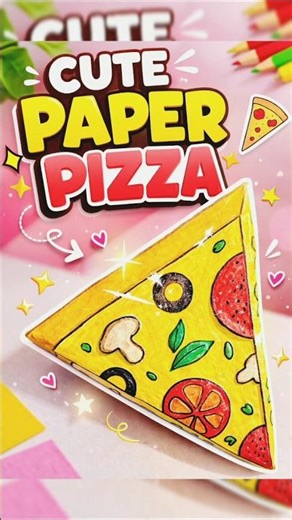 diy yummy squishy pizza 🍕😋 #diy #squishy #papercraft #shorts