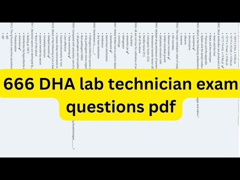 DHA lab technician exam questions | lab technician exam questions #labtech #mcqquestions #mcqs
