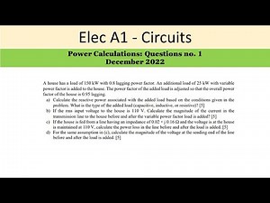 PEO solved examples (ELEC A1): Power Calculations - Question no. 1