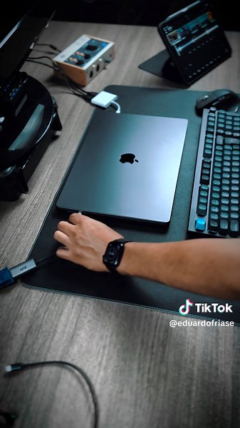 ASMR Desk Setup for Music Studio: Piano, MacBook Pro, Keys