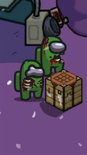 Wait, Zombies can Craft?! 🧟‍♂️ Minecraft x Among Us #amongus #amonguszombie #minecraft
