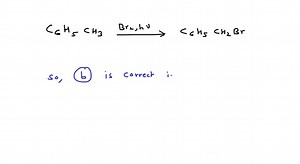 Toluene when refluxed with Br2 in the presence of light mainly gives (a) p- bromotoluene (b) benzyl bromide (c) o-bromotoluene (d) mixture of o- and p-bromotoluene | Numerade