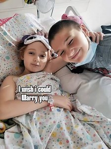 Her last wish created the most emotional moment ever 💗😭 #childhoodlove #leukemiawarrior