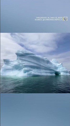 Giant icebergs make their way through 'Iceberg Alley' off the coast of Newfoundland and Labrador