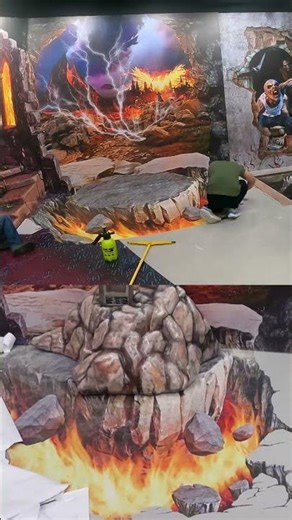 Anamorphic Mural-Thor’s Hammer Illusion Art