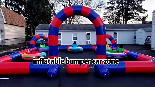 Customized Outdoor Large Inflatable Bumper Car Arena for Adults White Commercial Inflatable Bumper Cars Field Zone Factory Price