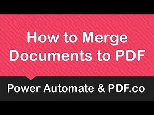 How to Merge Docs to PDF with PDFco Connector for Power Automate Cloud