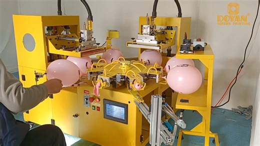 Doyan 8 stations automatic balloon screen printing machine ready...