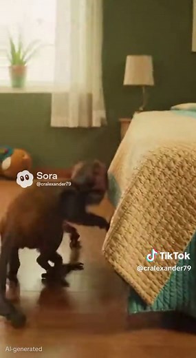 Frantic Momma Monkey Searches for Her Baby
