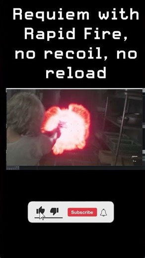 Resident Evil Requiem, Requiem with No Reload, No Recoil, Rapid Fire mod killing the chef
