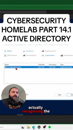 Let’s get Windows Server ready to become our domain controller! Our Active Directory will run on our windows server homelab VM and we’ll use this to control identity and access management in our environment. Starting up Active Directory coming up next but we have some steps to take before promoting the server. If you’re getting into cybersecurity, doing homelabs is the best way to learn real technical skills and simulate real world experience. #tiktoklearningcampaign #edutok #learncybersecurity 