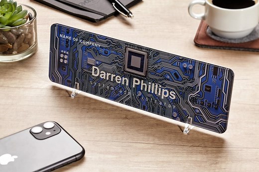 Desk Name Sign Desk Name Plate Name Tag Name Badge Name Sign Nameplate Modern Business Office Decor Programmer Gift Corporative Company Gift - Etsy