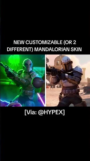 NEW CUSTOMIZABLE (OR 2 DIFFERENT) MANDALORIAN SKIN COMING TO FORTNITE #fortnite #starwars