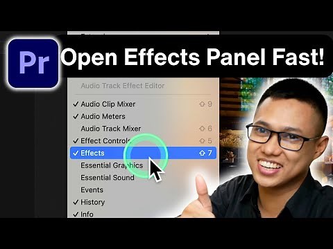 How to Find and Open the Effects Panel in Premiere Pro Quick Solution!