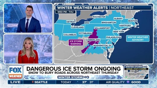 Nearly two dozen states from Midwest to Northeast on alert for dangerous ice storm | Latest Weather Clips | FOX Weather