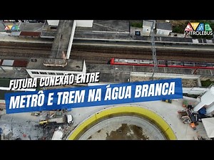 OBRA DA ESTAÇÃO ÁGUA BRANCA DO METRÔ VISTA DE CIMA