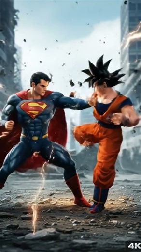 Goku vs super man full fight scene 4k video #animotion #dragonballsuperhero #evilgoku #shortsviral