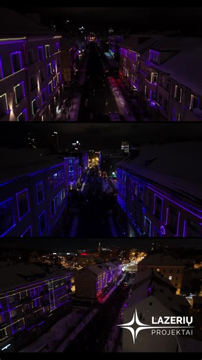 “Lazerių projektai” presented one of the most ambitious works ever created in Lithuania. During the Klaipėda Light Festival, Tiltų Street transformed into a 400‑meter‑long laser stage - an entire stretch of buildings illuminated and animated with precision laser mapping. This is one of the largest laser mapping projects of its kind in Europe, brought to life in the heart of Klaipėda’s Old Town. A fusion of technology, architecture, and light that created a truly breathtaking experience. --------