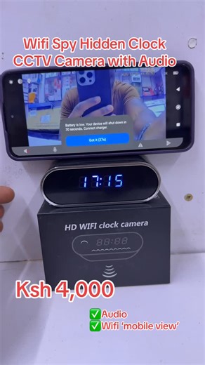 Kevicitech solutions on Instagram: "Wifi spy hidden clock cctv camera with audio#spycam #hiddencctv #cctvwithaudio #clockcam #kevicitechsolutions"