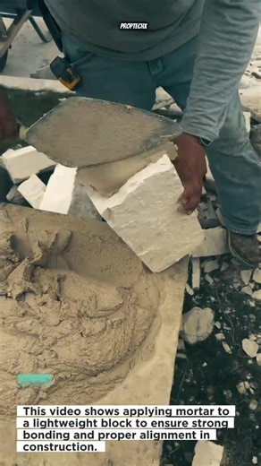 Smart Mortar Application on AAC Block #construction #masonry #shorts