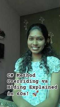 C# Method Overriding vs Hiding Explained in 60s! 🚀