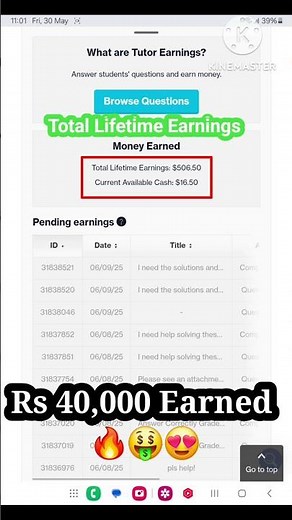 💸 I Made Rs 40,000 🔥🤑 on Course Hero as a Tutor ! (Real Earning Proof) | #viral #Online#Tutoring