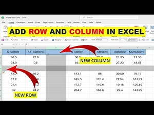 How to insert rows and columns in excel