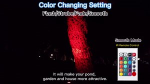 RGB Ground Light Outdoor, 12V Low Voltage Color Changing RGB MR16 LED Bulb, Warm White+15 Multicolor and 4-Level Brightness on Remote Control, Weatherproof for Landscape Well Lighting