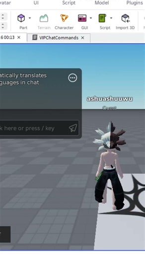 cara membuat VIP chat command ROBOX STUDIO #robloxdev #roblox #robloxdevelopment