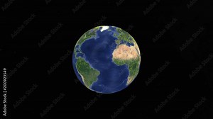 Cuba with flag. 3d earth in space - zoom in Cuba outer, created using ultra high res NASA