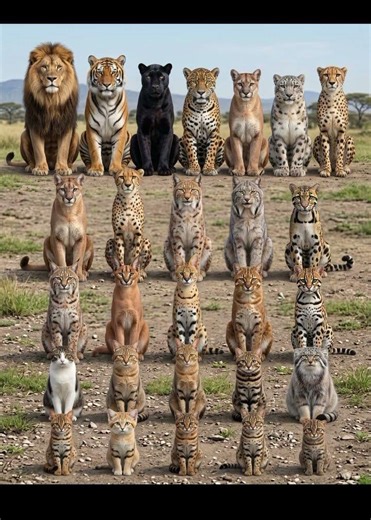 Cats: from the smallest to the biggest 😺 🦁