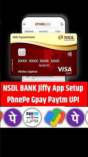 #NSDL Bank PhonePe/Google Pay Setup 2026 ✅ | Jiffy App Virtual Debit Card | #HowToCreateUPIPIN?
