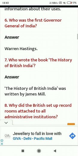 Social Science History Class 8 Chapter 1 Extra Questions ❓