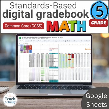 Common Core Standards-Based Math Gradebook: 5th Grade Digital Resource