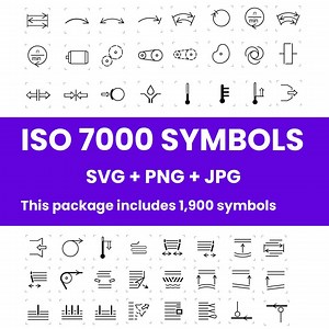 1900 ISO 7000 Symbols, Industrial & Safety Icons (svg, Png, Jpg) (digital Download) - Etsy Canada